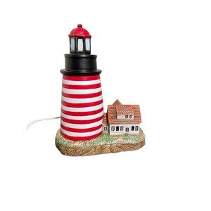 Vintage  Geo.Z.Lefton West Quoddy Lighthouse - Ceramic - Hand Painted
